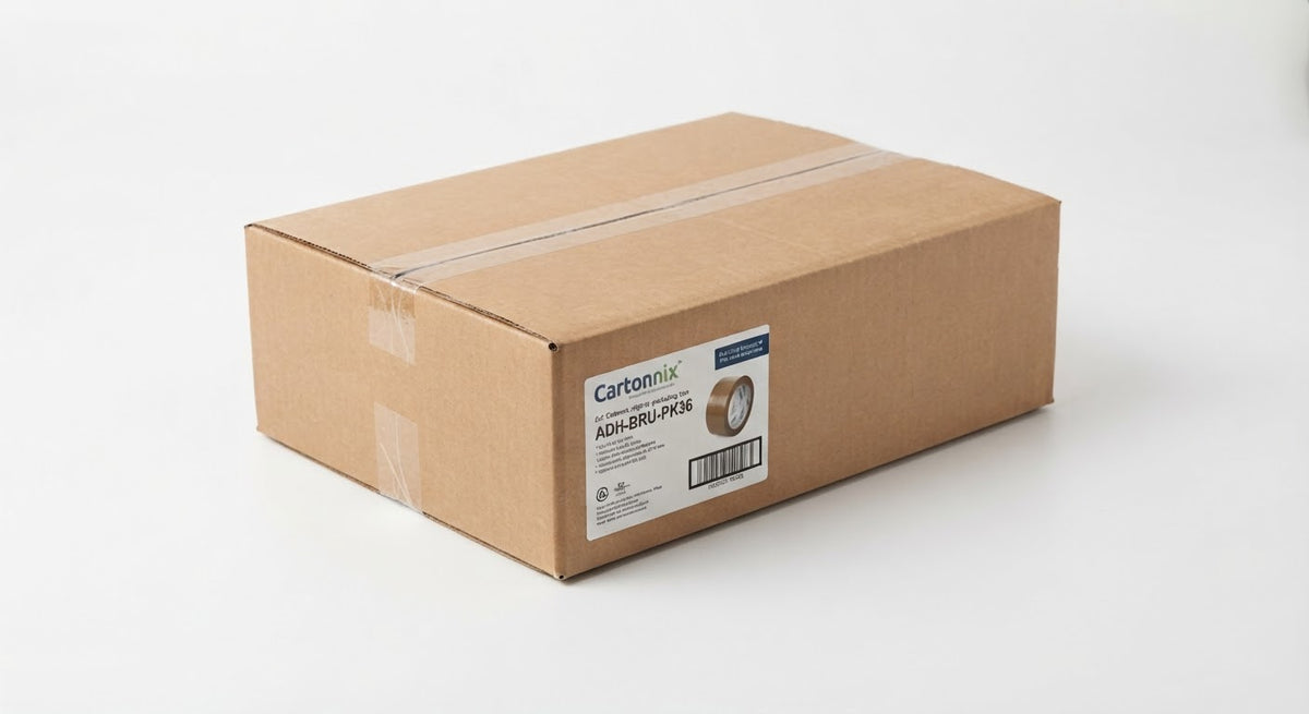 Ruban Adhésif Silencieux 48mm x 66m & (Pack B2B - Carton 36 Rouleaux Bruns)