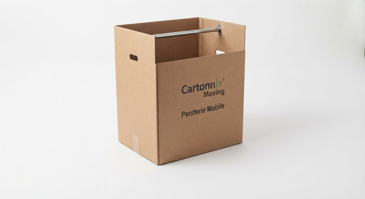 Carton Penderie Mobile Pro pour Vêtements (Lot de 3 Penderies)