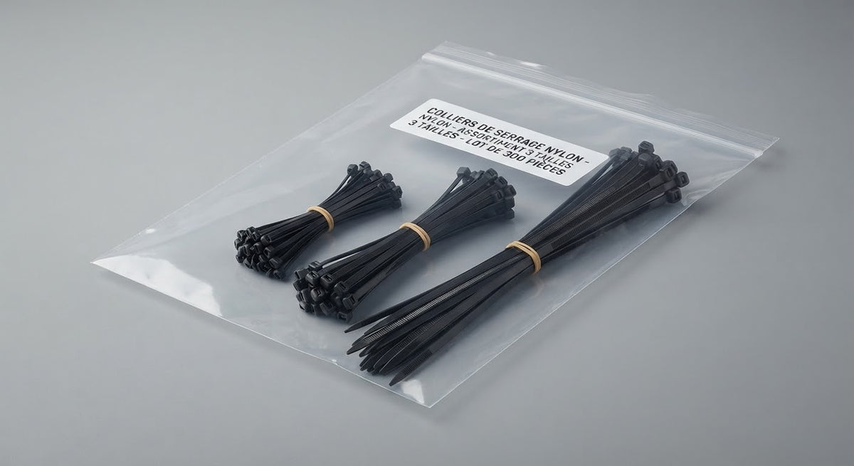 Sachet de Colliers de Serrage Nylon (Cerflex / Rilsan)